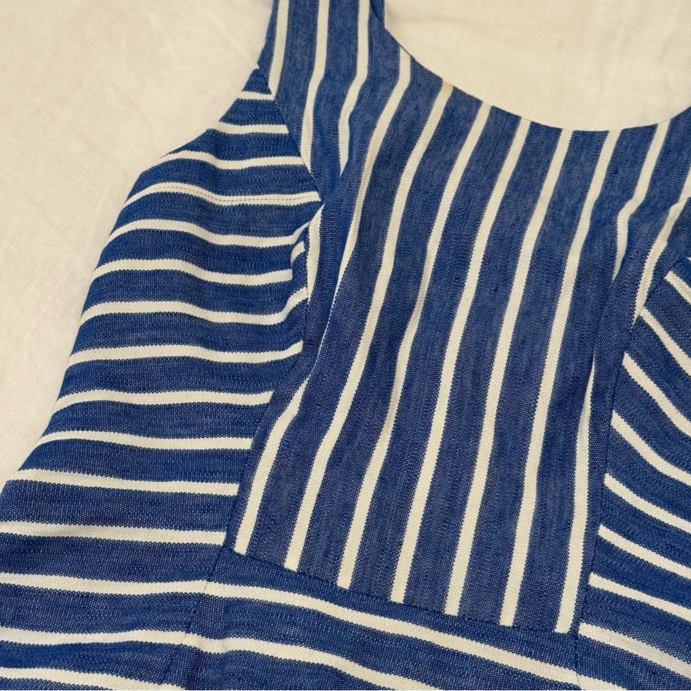 Vineyard Vines Blue and White Fit and Flare Mini Dress - Picture 4 of 6